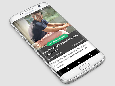 Material offer page android material design offer