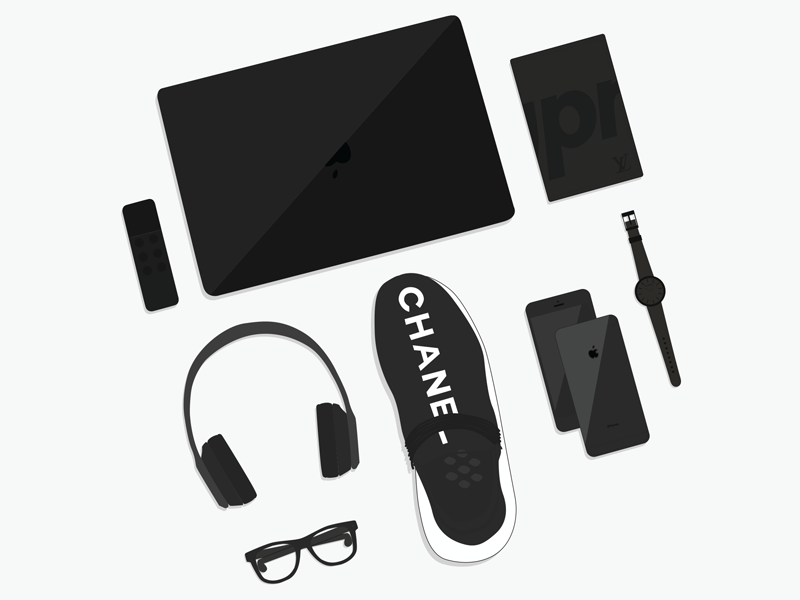 AL x BSB hypebeast graphic design vector illustration flat illustration macbook iphone apple adidas chanel supreme