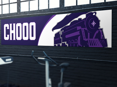 Furman University Football Facility Banner branding environment design graphic design