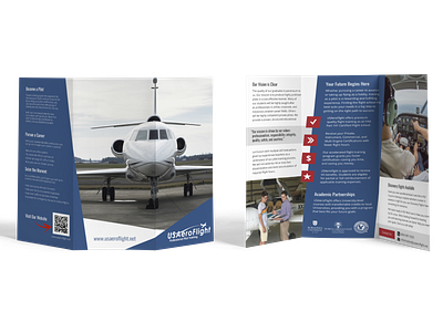 USAeroFlight brochure layout print design