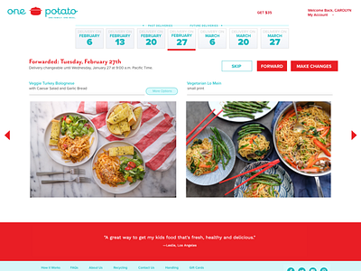 Family Friendly Meal Delivery branding design ux web