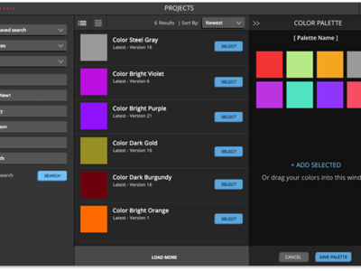 Color Palette Building Tool design ui ux