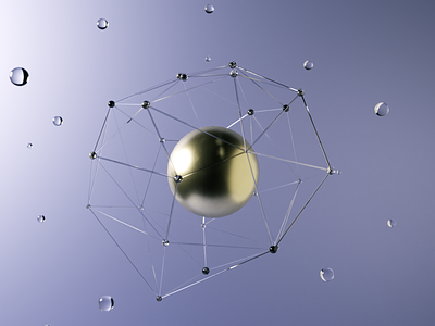 Wired sphere with Blender 3D