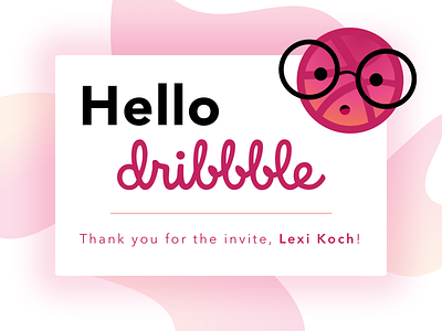 Hello Dribbble, I'm Dóra! debut graphics design hello thankyou ui welcome