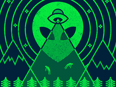 Alien Abduction aliens design flat illustration minimal vector