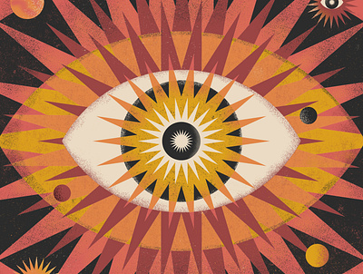 Single Cover Artwork for Psych Rock Band Spiral Drive desi design eyes flat grain graphic design illustration music psych psychedelic rock