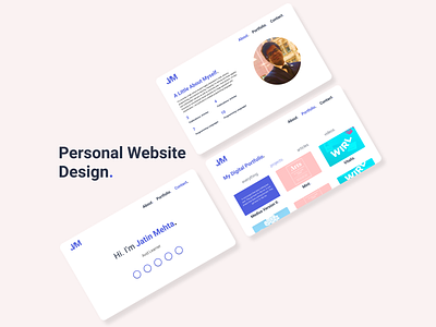 Personal Website design figma web website website design