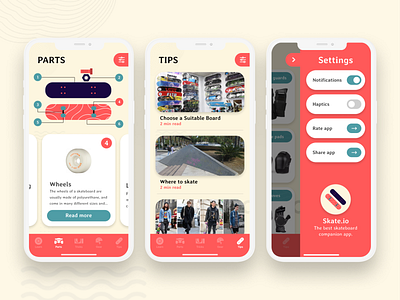 Skateboard App Exploration app branding bright colors colorful design logo mobile app mobile app design skateboard ui ui design uidesign uiux ux