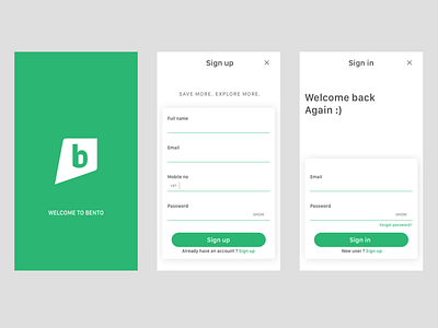 Sign in / Sign up Flow design sign in form typography ux