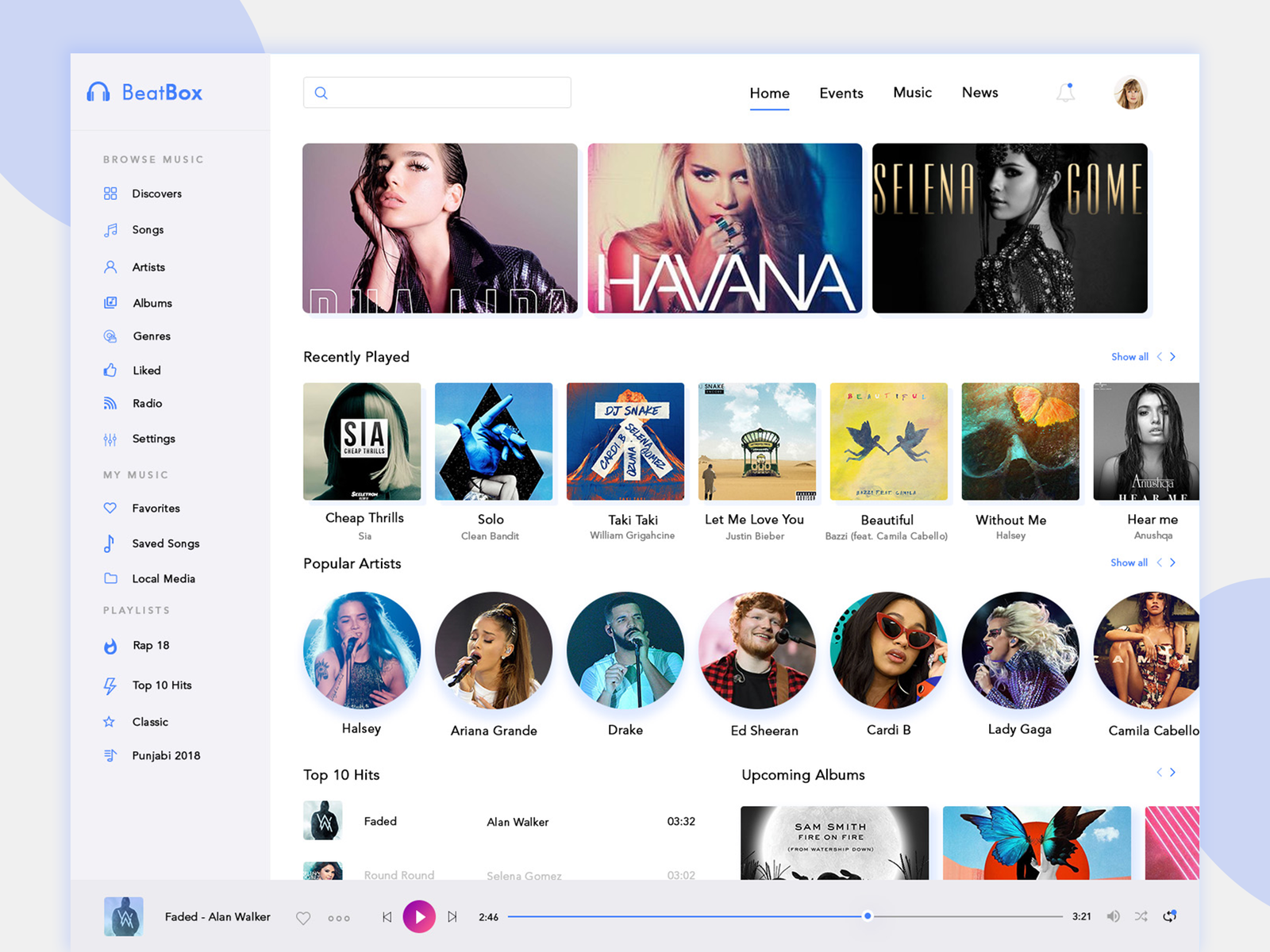 Beatbox Music App design concept by Archit Verma on Dribbble