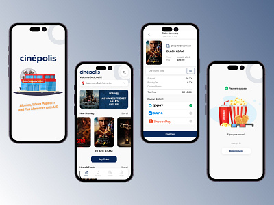 Cinepolis App Exploration branding design illustration mobi mobile apps ui