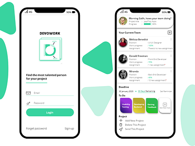 Devowork mobile apps ux design adobexd