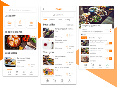 Food app design mobile apps ux design adobexd