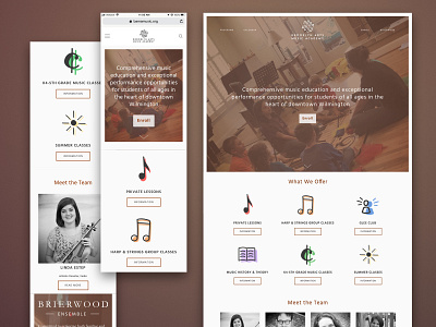 Music School Web Design brand design icon design web design