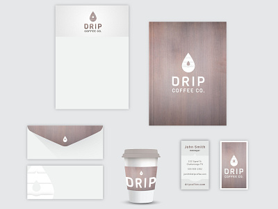 Drip Coffee branding coffee logo