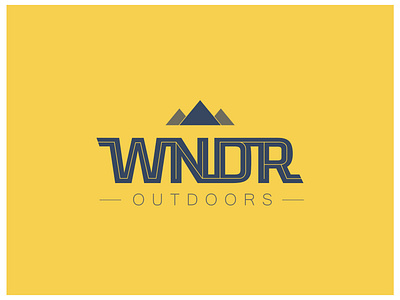 WNDR branding logo mountains outdoors wndr