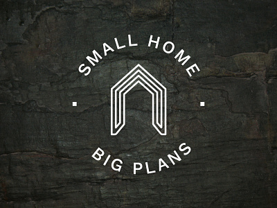 Small Home Big Plans Logo big branding design home logo plans slate small