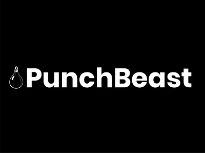 PunchBeast Logo (Black and White) adobe illustrator branding design graphic design icon design logo logo design logo design concept typography