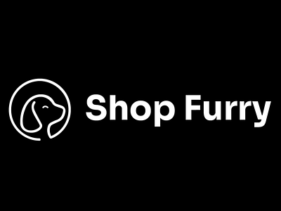 ShopFurry Logo (black and white) adobe illustrator branding design graphic design icon design logo logo design logo design concept typography vector
