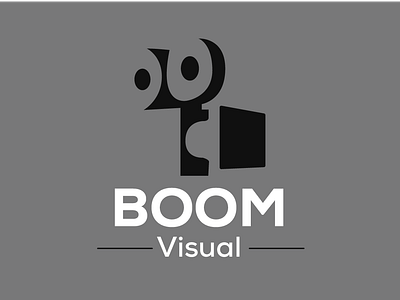 BOOM Visual (B&W Proposal) adobe illustrator adobeillustrator branding design graphic design icon design illustration logo logo design logo design concept typography vector