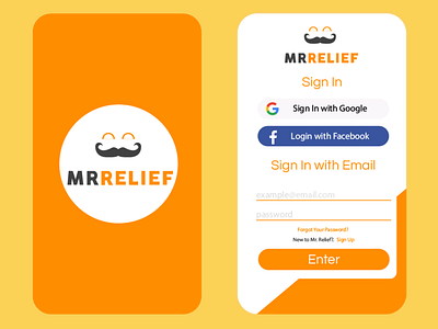 Mr.Relief App Design mockup adobe illustrator app app design application design branding design flat graphic design icon illustration logo mockup design typography ui ux
