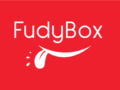 FudyBox Logo (White on Red)