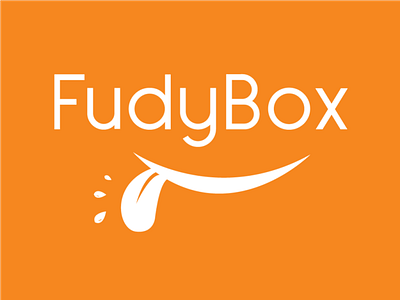 FudyBox Logo (White on Yellow) adobe illustrator branding design graphic design logo logo design logo design concept typography vector