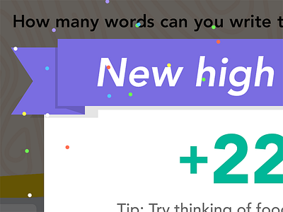 New High Score! banner brainbean colors confetti fun game high score ipad score