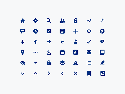 Gem icons analytics arrows bookmark checklist checkmark chevrons clock content editing home icon design iconography icons inbox lock pin silhouette unlock visibility writing