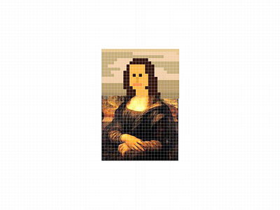 Lisa art artwork mona lisa painting pixel pixels