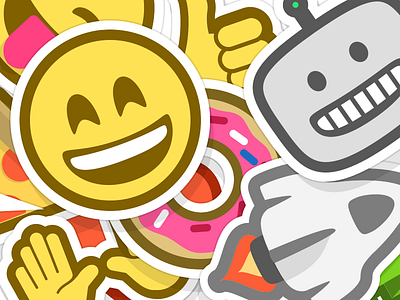 Emoji Stickers donut emoji game happy ios robot rocket smile smiley sticker stickers