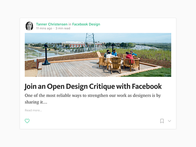 Facebook Open Design Critique