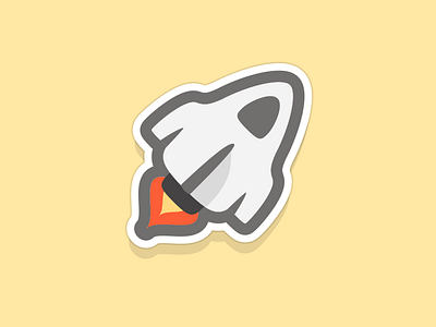 Space Shuttle Sticker icon illustration ship shuttle spaceship sticker