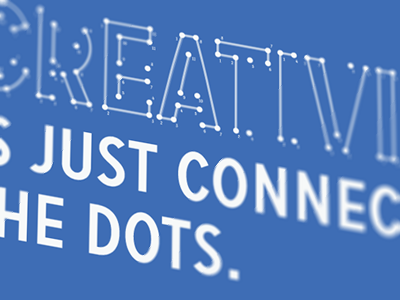 Free creativity poster blue connect connecting dots free poster simple typography