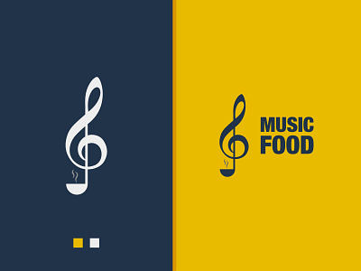 Music Food branding colors design fonts food graphic design icon logo music symbol typography