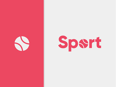 Sport ball concept creative design flat fonts fun graphic design great icons illustration logo logodesign pink relax sport symbol typography vector wordmark