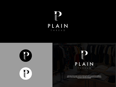 Plain Thread 3d branding classic clothing logo creative design elegent fonts graphic design illustration letters logo logo design monogram presentation symbol typographic ui ux vector