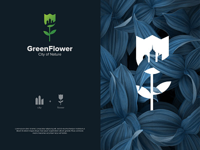 GreenFlower beauty branding city combination mark concept design gradient graphic design green flower greenery illustration logo logo design nature presentation simple symbol typography vector