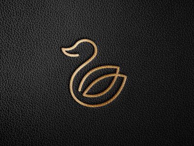 Duck branding clever creative design duck elegent falt gold graphics illustration line logo logodesign mark minimal mockups monoline presentation symbol vector