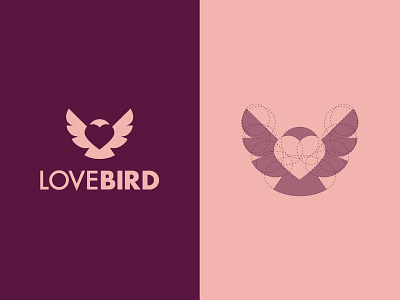 LoveBird bird branding creative design flat fun graphic design icon illustration logo logo design love minimal negative space symbol typography ui ux vector white space