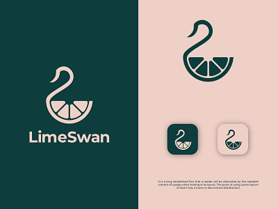 Lime Swan branding calm clever combination mark comfort creative design fresh graphic design illustration lime logo new presentation swan symbol typography ui ux vector