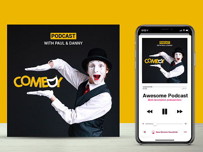 Comedy Podcast Cover Art Design