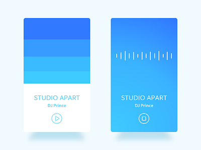 Simple Music App app blue clean design gradation idea interface music simple ui ux