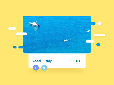 Capri - Italy Travel App app blue clean cute design photo pop travel ui ux web yellow