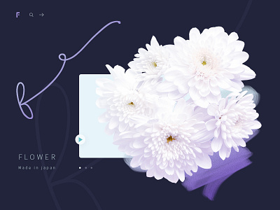 Flower - daily design clean flower modern purple simple ui ux web webdesign