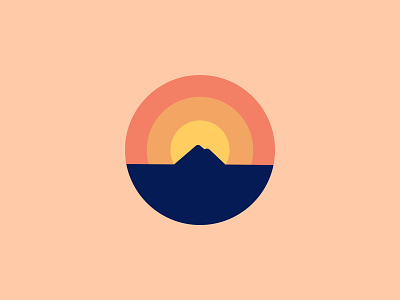 Mountain Sunset Logo desert design icon illustrator logo minimal mountain shadow sun sunset web website