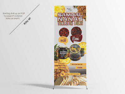 Roll Up | Pineapple Condiment bunting condiment design print roll up sambal