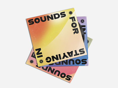 sounds for staying in album art branding gradient music design poster art poster design poster designer posters public art records typogaphy vinyl cover