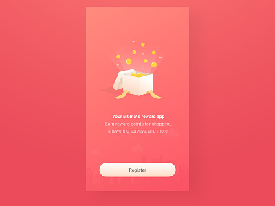 Register Screen for a Reward App register ui