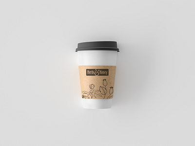 Paper cup design craft cup design flower illustration logo minimalism paper pattern